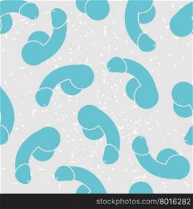 Phallus seamless pattern. Vector background of penis. Ornament male organ
