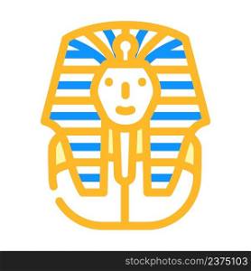 pharaoh egypt king color icon vector. pharaoh egypt king sign. isolated symbol illustration. pharaoh egypt king color icon vector illustration