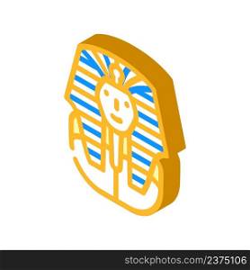 pharaoh egypt king isometric icon vector. pharaoh egypt king sign. isolated symbol illustration. pharaoh egypt king isometric icon vector illustration