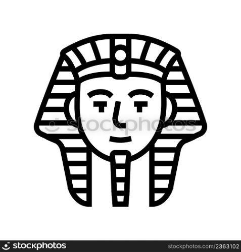 pharaoh egypt line icon vector. pharaoh egypt sign. isolated contour symbol black illustration. pharaoh egypt line icon vector illustration