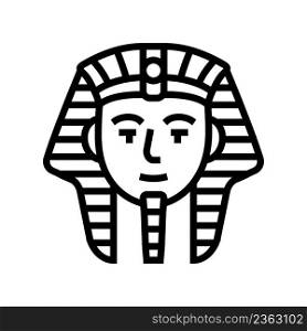 pharaoh egypt line icon vector. pharaoh egypt sign. isolated contour symbol black illustration. pharaoh egypt line icon vector illustration