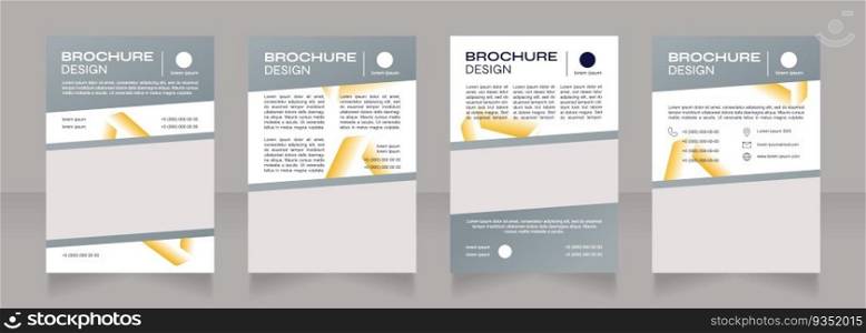 Pharmaceutical products promotion blank brochure design. Template set with copy space for text. Premade corporate reports collection. Editable 4 paper pages. Syne Bold, Arial Regular fonts used. Pharmaceutical products promotion blank brochure design