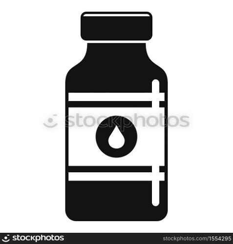 Pharmacist cough syrup icon. Simple illustration of pharmacist cough syrup vector icon for web design isolated on white background. Pharmacist cough syrup icon, simple style