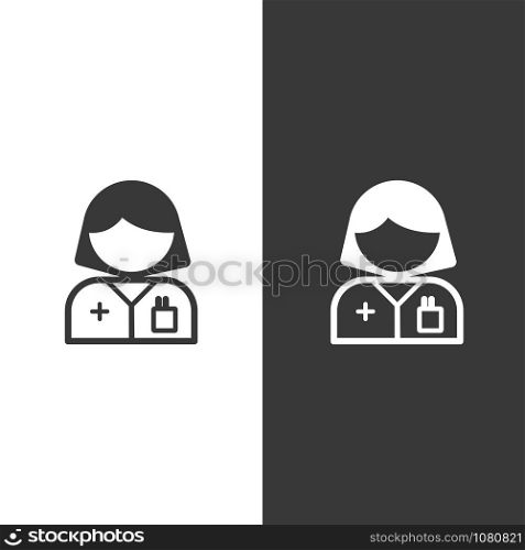 Pharmacist woman. Isolated image. Profession avatar. Flat pharmacy vector illustration