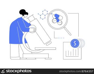 Pharmacological business abstract concept vector illustration. Pharmacological industry, pharmaceutical business, medicine research and production, pharmacy network, corporation abstract metaphor.. Pharmacological business abstract concept vector illustration.