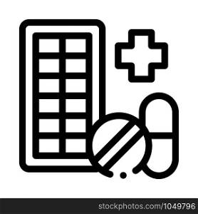 Pharmacy Biohacking Icon Vector Thin Line. Contour Illustration. Pharmacy Biohacking Icon Vector Illustration