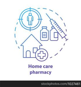 Pharmacy concept icon. Home care medication treatment idea thin line illustration. Drug store medicine prescription. Personal therapy schedule. Vector isolated outline drawing
