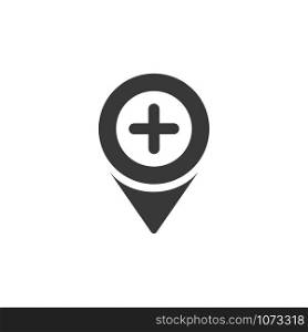 Pharmacy location. Isolated image. Flat urban service vector illustration