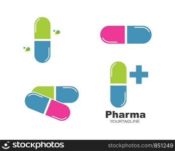 pharmacy logo icon vector illustration design template