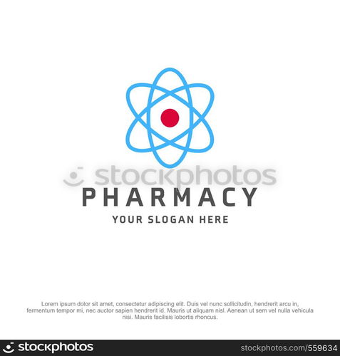 Pharmacy logo with creative design with white background and typography