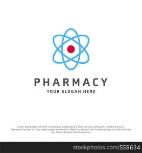 Pharmacy logo with creative design with white background and typography