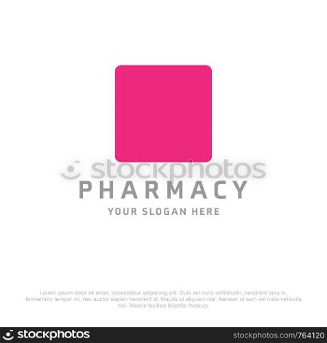 Pharmacy logo with creative design with white background and typography