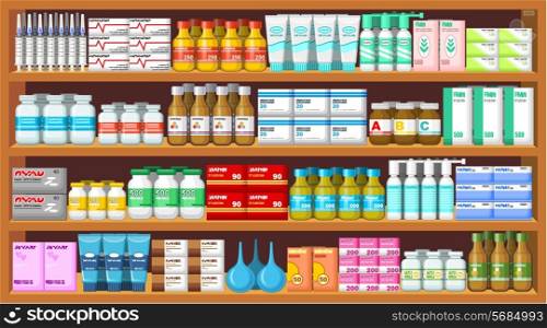 Pharmacy, medicine.Vector illustration