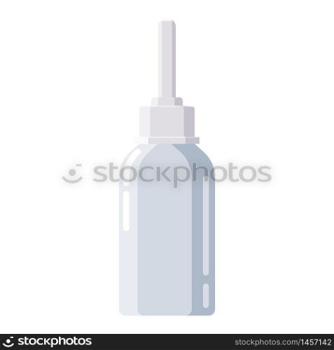 Pharmacy of plastic white bottle spray for medicine. Pharmacy of plastic white bottle spray for medicine. Template mockup packaging design. Vector illustration isolated
