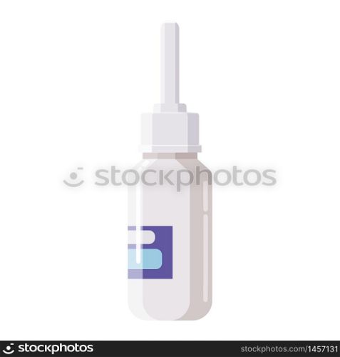 Pharmacy of plastic white bottle with screw cap for medicine. Pharmacy of plastic white bottle with screw cap for medicine, pills, tabs, drugs, cosmetic, sport, syrup. Template mockup packaging design. Vector illustration isolated
