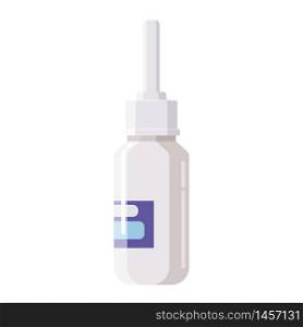 Pharmacy of plastic white bottle with screw cap for medicine. Pharmacy of plastic white bottle with screw cap for medicine, pills, tabs, drugs, cosmetic, sport, syrup. Template mockup packaging design. Vector illustration isolated