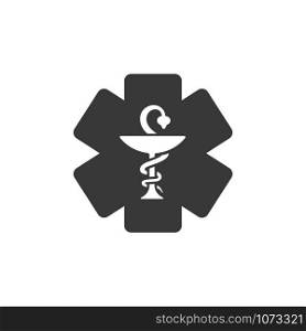 Pharmacy symbol icon. Isolated image. Flat vector illustration