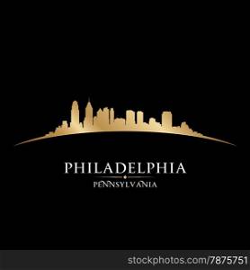 Philadelphia Pennsylvania city skyline silhouette. Vector illustration