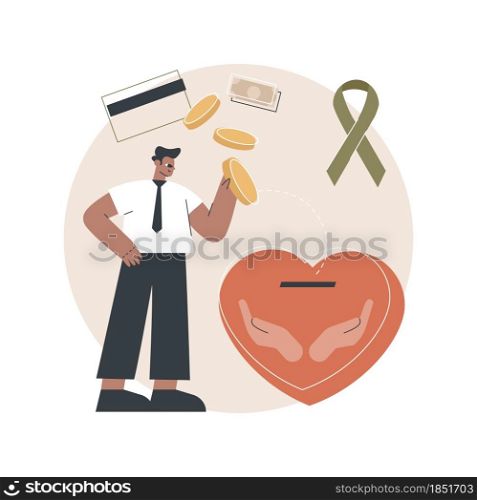 Philanthropy abstract concept vector illustration. Private initiative, generosity, donation fund, monetary gift, financial support, solving public problem, social philanthropy abstract metaphor.. Philanthropy abstract concept vector illustration.