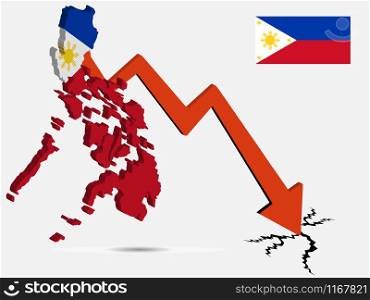 Philippines economic crisis vector illustration Eps 10.. Philippines economic crisis vector illustration Eps 10