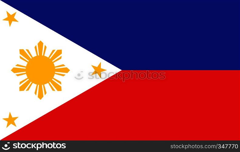 Philippines flag image for any design in simple style. Philippines flag image