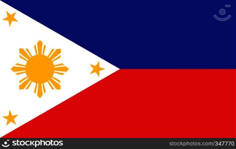 Philippines flag image for any design in simple style. Philippines flag image