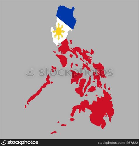 Philippines Map flag Vector illustration eps 10.. Philippines Map flag Vector illustration eps 10