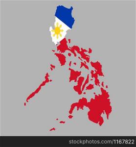Philippines Map flag Vector illustration eps 10.. Philippines Map flag Vector illustration eps 10