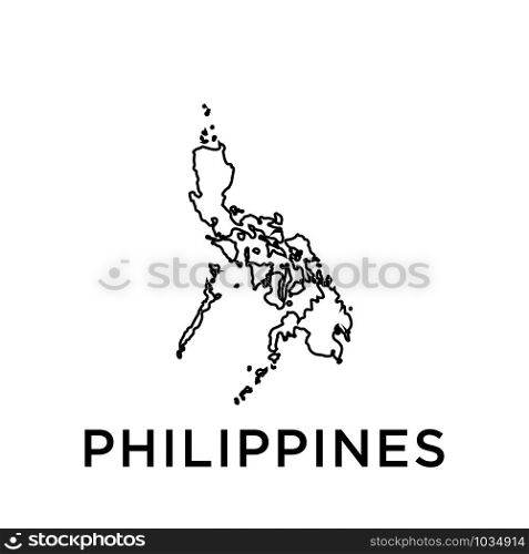 Philippines map icon design trendy