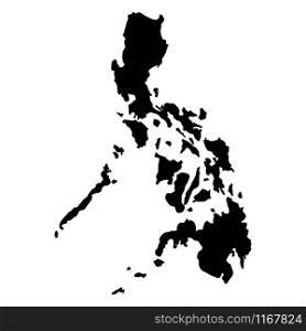 Philippines Map Silhouette Black Vector illustration eps 10.. Philippines Map Silhouette Vector illustration eps 10