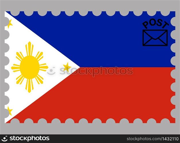 Philippines national country flag. original colors and proportion. Simply vector illustration background. Isolated symbols and object for design, education, learning, postage stamps and coloring book, marketing. From world set