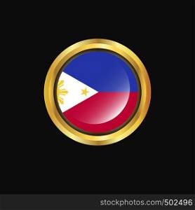 Phillipines flag Golden button