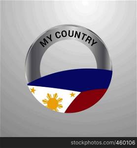 Phillipines My Country Flag badge