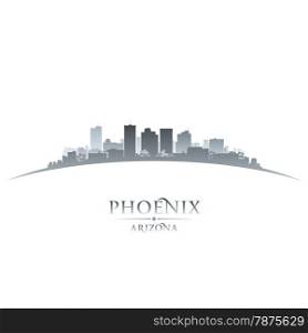 Phoenix Arizona city skyline silhouette. Vector illustration