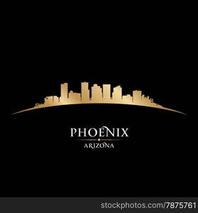 Phoenix Arizona city skyline silhouette. Vector illustration