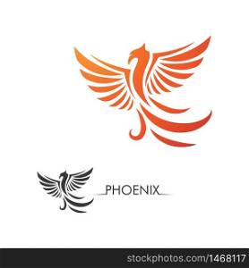 Phoenix fire Bird Logo Template vector