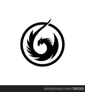 phoenix in the circle logo template