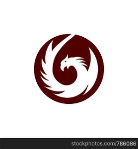 phoenix in the circle logo template