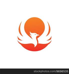 Phoenix logo design vector template.
