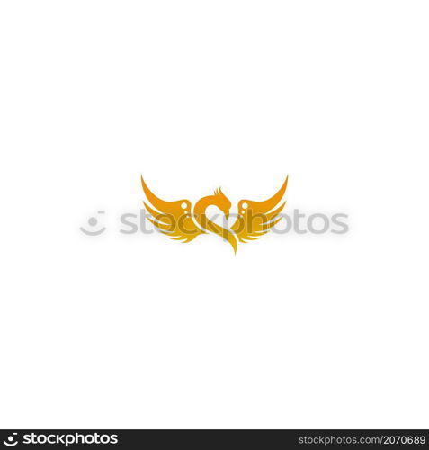 Phoenix logo icon design template vector illustration