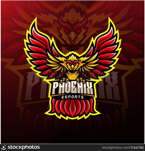 Phoenix sport mascot logo design