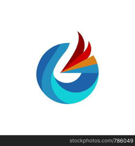 phoenix with colorful logo template