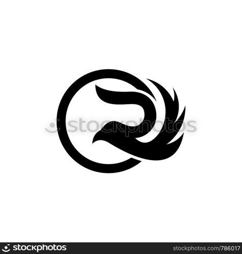 phoenix with negative logo template