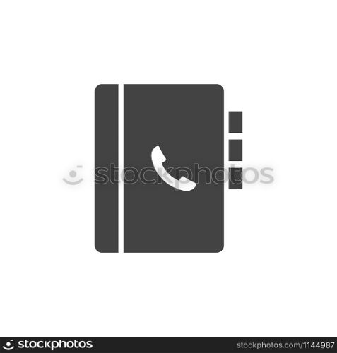 Phone book icon design template vector isolated illustration. Phone book icon design template vector isolated