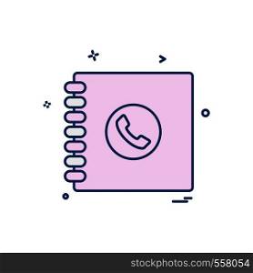 Phone book icon design vector