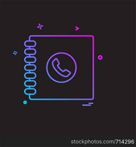 Phone book icon design vector
