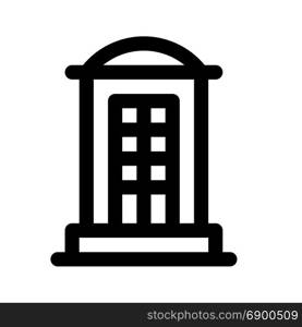 phone booth, icon on isolated background