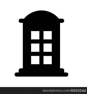 phone booth, icon on isolated background