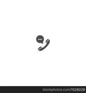 Phone bubble chat icon logo vector template
