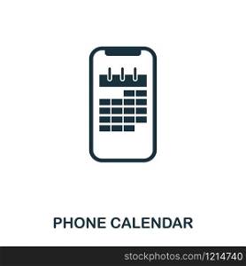 Phone Calendar icon. Flat style icon design. UI. Illustration of phone calendar icon. Pictogram isolated on white. Ready to use in web design, apps, software, print. Phone Calendar icon. Flat style icon design. UI. Illustration of phone calendar icon. Pictogram isolated on white. Ready to use in web design, apps, software, print.